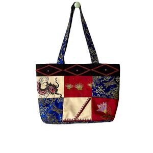 Asian Inspired  Embroidered And Beaded Patchwork  Purse